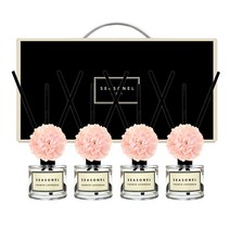 시즈넬 사계절 선물세트 디퓨저 50ml x 4p 메리골드 핑크꽃, 프렌치라벤더향