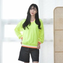 형광 바람막이 브이넥 티셔츠 4color