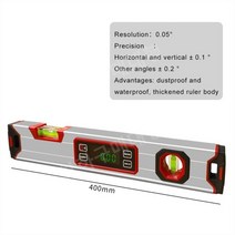 디지털수평계 전자 수평자 수평대 각도기 미니 수평기 400mm, 400MM 마그네틱, 1개