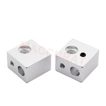 3d 프린터 부품 MK10 히터 블록 M7 스레드 Makerbot 2 세대 압출기 Hotend 알루미늄 19.5*19.5*12.8mm 3D