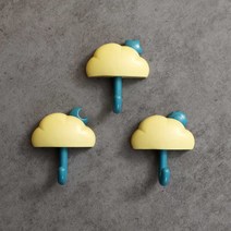 장식 옷걸이 후크 욕실 주방 벽 걸이 후크 키 홀더 홈 원산지 크리 에이 티브 우산 랙 문 의류 장식, YELLOW