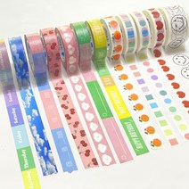 디자인 마스킹테이프 35종 모음 / 다이어리 꾸미기 / 다꾸, Check 5종, Check(Black)