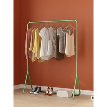 행거 바닥에서 천장까지 침실 조명 고급 코트 랙 넷 연예인 인 북유럽 홈 모던 건조 옷걸이, 고양이 머리 매트 블랙 80_150