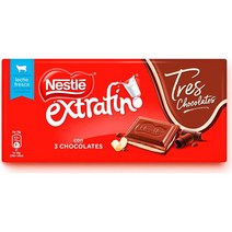 네슬레 엑스트라피노 쓰리 초콜릿 120g Nestle Extrafino Tableta Tres Chocolates, 1팩