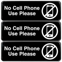 Excello Global Products No Cell Phone Use Please Sign: for Business Office Workplace Signage Gas St, 1