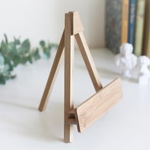 우드 태블릿거치대 미니나무이젤 2개 액자받침 그림삼각대 인테리어오브제 블랙보드판
