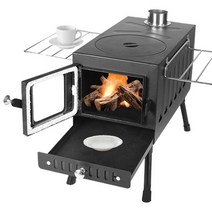 거꾸로타는난로 리버스난로 펠렛 미니 맥스 팰릿 주물 캠핑화목 장작나무 난로 장작 스토브, 검은색