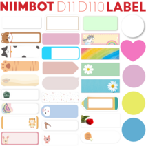 Niimbot D11 / D110 라벨프린터 라벨지, Blue 배경색