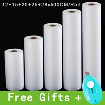 주방 음식 진공 보관 팩 롤과 실러기 12 15 20 25 28cm, 06 1 Lot 500CM