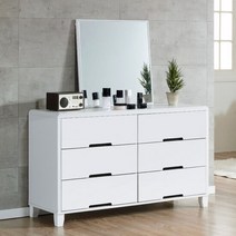 테라 와이드 콘솔형 화장대, 색상:오크화이트