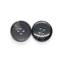 15-25mm 모조 호른 코트 블랙 버튼 의류 남성 정장 스웨터 클래식 장식 수제 수지 액세서리 도매, 22cm 30개, 블랙 패턴