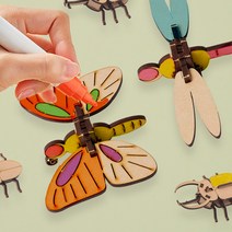 DIY 곤충 해양동물 만들기 키트 어린이 초등 집콕놀이 취미 키트 수업 재료 공예 선물 방과후 가정보육 돌봄 선생님 미술놀이 교육, 곤충만들기 6종 세트-1