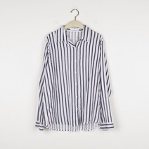 퍼니걸스 9159 데일리 배색 스트라이프 셔츠 여성의류