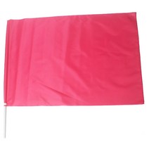 튼튼한 깃대 응원깃발(45x65cm) 깃발 청기백기 깃발춤 신호기, 핑크색