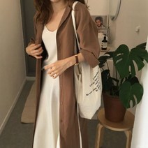 또담아윹 원피스형 블라우스 롱남방 롱셔츠 허리끈 가디건 ddo+33007EA