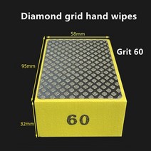 콘크리트폴리싱 다이아몬드 핸드 폴리싱 패드 95mm x 58mm 타일 유리 연마 그라인딩 블록 패드 스톤 대리석 세라믹 샌딩 디스크, 06 95x58mmGrit 60, 95x58mmgrit 60