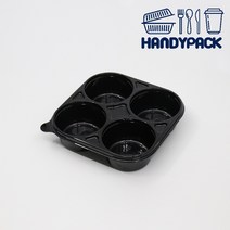 원형 4칸용기 반찬 소스 포장 용기 단품 100개