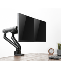 루나랩 스탠다드 듀얼 블랙 모니터암 거치대 46485, 싱글 블랙