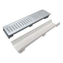 정원 측구수로관 빗물 배수관 플라스틱 야외 PE 홈통, 폭 30x 높이 15x 길이 100cm