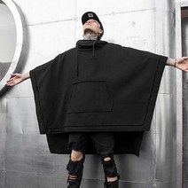 봄 가을 남 박 쥐 케 이 프 국 조 블랙 미 디 엄 롱 맨투맨 패션 캐 주 얼 트 렌치 후드 점 퍼