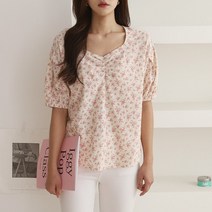 아이슈즈스퀘어넥플라워블라우스 1050881