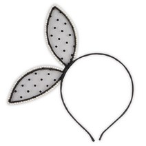 놀이공원 생일 인생네컷 사진 스튜디오 파티용품 머리띠 헤어밴드, 066_블랙시스루_바니