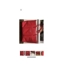마이클 코어스 벡 브라이트 레드 라지 페블 가죽 토트백 여성 가방