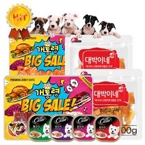 개통령 대표 애견간식 강아지간식 강아지껌 개껌 강아지캔 헬로도기 애견사료 강아지사료 시저, 5_A048.참좋은 치킨연어브로콜리100g