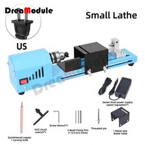 가공 목공 밀링 150W 미니 나무 선반 기계 가변 속도 로타리 도구 구슬 연마 DIY 손 110V-220V104459, 02 110V US