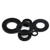 고무와셔 오링 실리콘 구리 스텐 10pcs 검은 색 고무 플랫 가스켓 외부 직경 8mm-26mm nbr 고무 o 링 안티 오일 씰 와셔 배관 수도꼭지 씰링 링, 24x12x3mm
