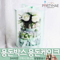 (주)파티해 용돈박스 용돈케이크 토퍼 - 어버이날 카네이션 용돈선물 용돈이벤트 생일 환갑 칠순, E05_용돈케이크포장상자(PVC케이스)36CM
