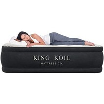 캠핑용 고속 펌프가 내장된 킹 코일 럭셔리 트윈 에어 매트리스 가정용 앰프 손님 - 20인치 트윈 사이즈 에어베드 고급 팽창식 폭파 매트리스 방수