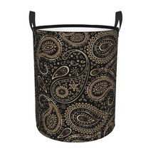 흑백 페이즐리 치카노 반다나 스타일 빨래 망치 의류 보관 바구니, 1개, 9) 42x34 cm - 9, B.42x34 cm