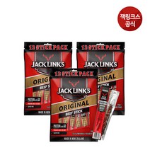 잭링크스 비프스틱 오리지널 12gX12개X3팩(36개) 소고기육포, 단품
