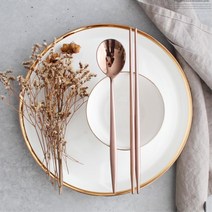 자취생 집들이선물 로즈골드 수저세트 예단은수저, 젓가락, 1개