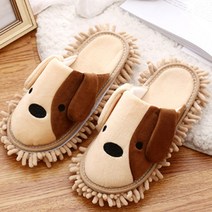 강아지청소슬리퍼 청소슬리퍼 청소포 청소용품 청소포 극세사 실내화 거실화 거실실내화 청소걸레, 강아지 청소슬리퍼패드 핑크, 1개