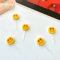 [당일배송] 하피블리 생일초 케이크초, 눈하트 스마일초, 단품