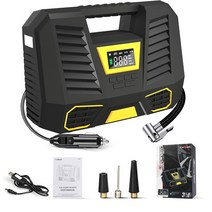 차량용 에어 컴프레셔 12V DC CARSUN-휴대용 공기 압축기 150PSI 타이어 주입기 LED 손전등 스크린 자동차, 02 Wireless