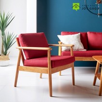 (착불)즐거운가구 1인 패브릭 소파 / 고무나무 원목 프레임 / 세탁가능한 패프릭 원단 커버_c, 네이비