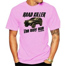 스카니아 로드 킬러 그랜드 체로키 Wj 티셔츠 샌드 빈티지 V8 크루저 미국 자동차 트럭, PinkMenX85919+XL