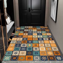 레트로 빈티지 현관 입구 문 매트 러그 카펫, 60x90cm 목회 - 수직 상점 (PVC)