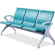 식당대기의자 약국 병원 대기 로비의자 3인용 장의자, Pu 보드 3인용 블랙