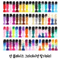 라이프피스 그라데이션 땋기 레게머리 얀헤어블레이즈, 1개, 투톤6