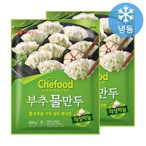 롯데 쉐푸드 부추물만두, 360g, 2봉