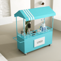 마차매대 이동식 플리마켓 진열대 접이식 판매대 야시장, 암레스트180x60x190블루