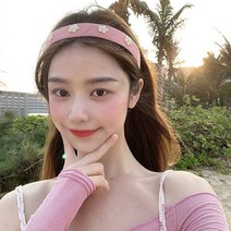 복고 레이스 꽃 머리띠 여자 백설공주 머리띠