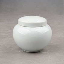 [성연티세라] 백자 무지 항아리단지(1.2kg) 꿀단지 경옥고단지, 1개