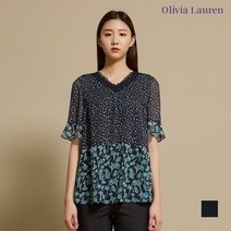[올리비아로렌] 브이네크 레이스 블라우스_VOCNSWM5421