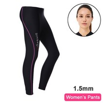 웻슈트 서핑 잠수복 스킨스쿠버 슈트남성 잠수복 탑 자켓 2mm 또는 3mm 1.5mm 네오프렌 긴팔 셔츠 바지 민, 10 1.5mm Women Pants_02 S
