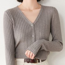 여자 기본 디자인 골지 가디건 가을 가벼운 옷차림 카디건 직장인가디건 직가디건 봄가디건 여성